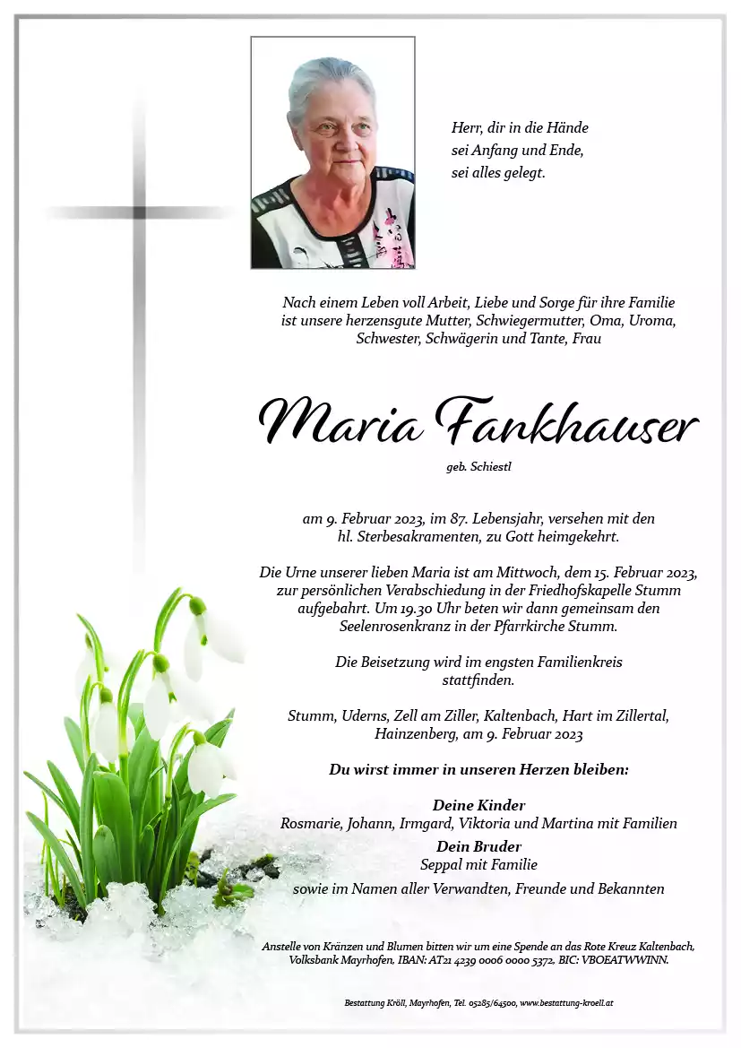 Parte von Maria Fankhauser